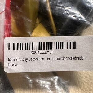Gold and Black Birthday Decoration Set